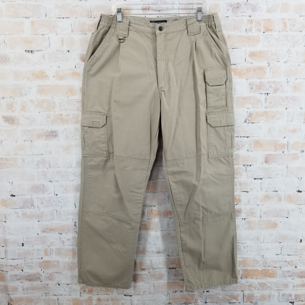 5.11 Tactical Men's Cotton Canvas Pants (74251) Khaki Cargo Police Size 36 x 32
